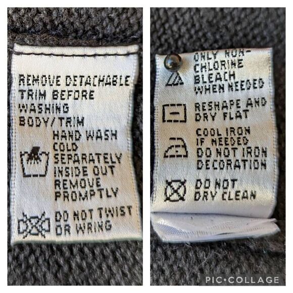 Vintage Ugly Sweater Black Red Christmas Flowers Cardigan Button Down Size M 90s - Picture 9 of 9